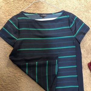 Limited Navy Blue Short Sleeve Blouse